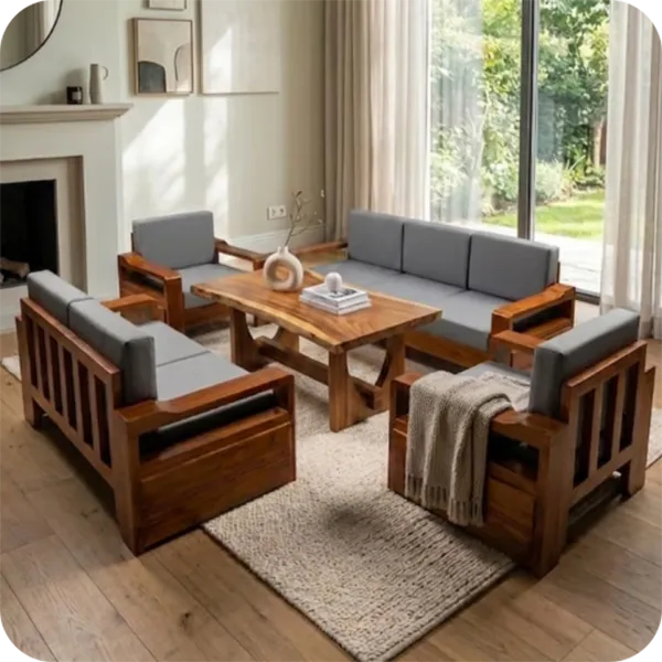 Box Teak Living Set