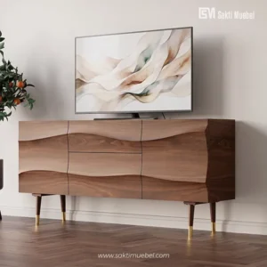 Wavy Mid-Century Credenza