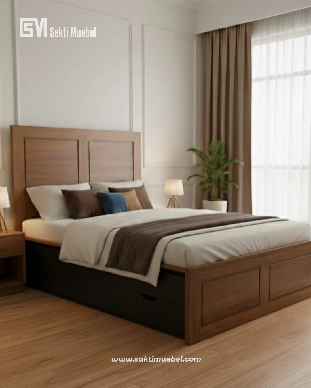 Bedframe Minimalis Teak - Gambar 2