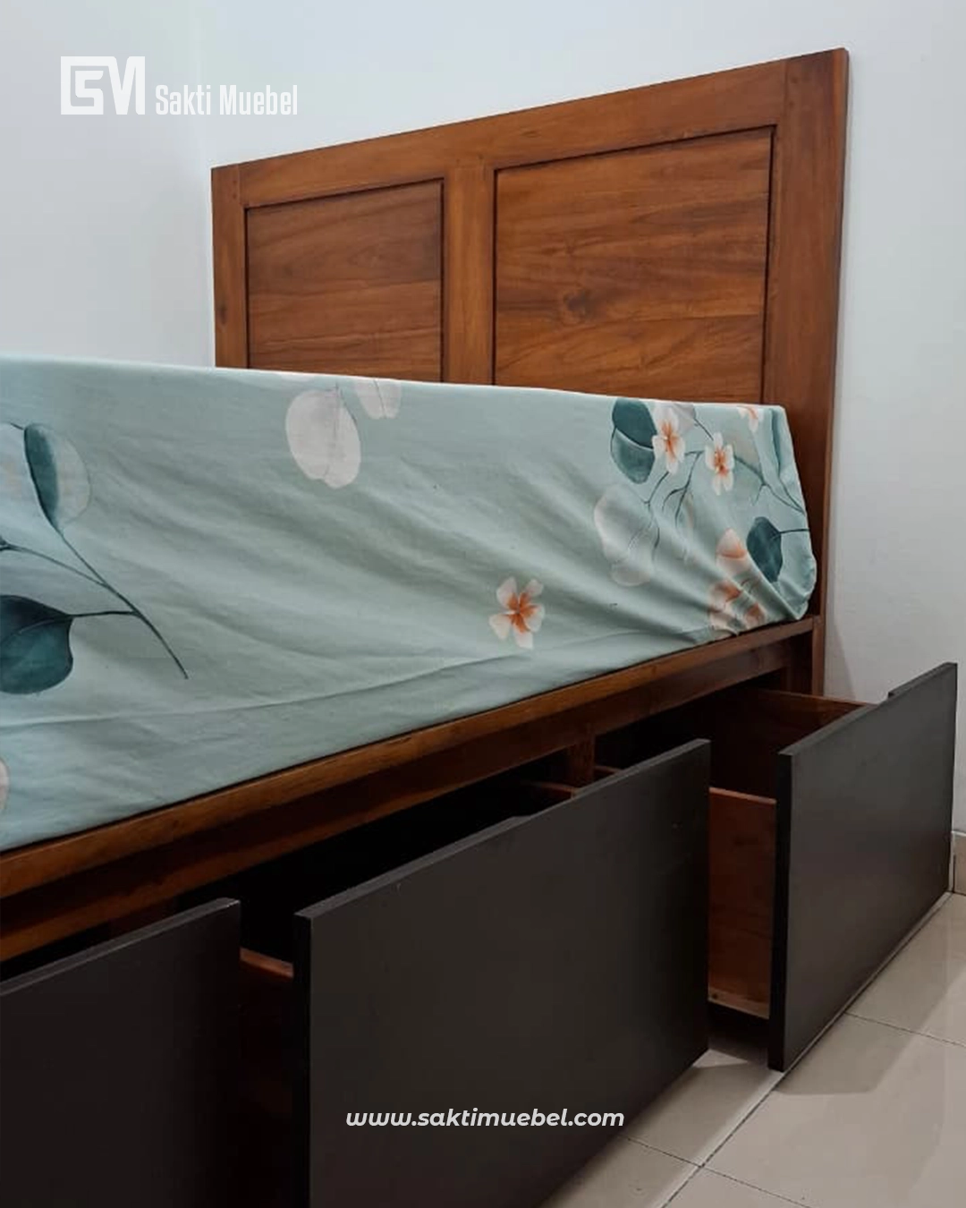 Bedframe Minimalis Teak - Gambar 6