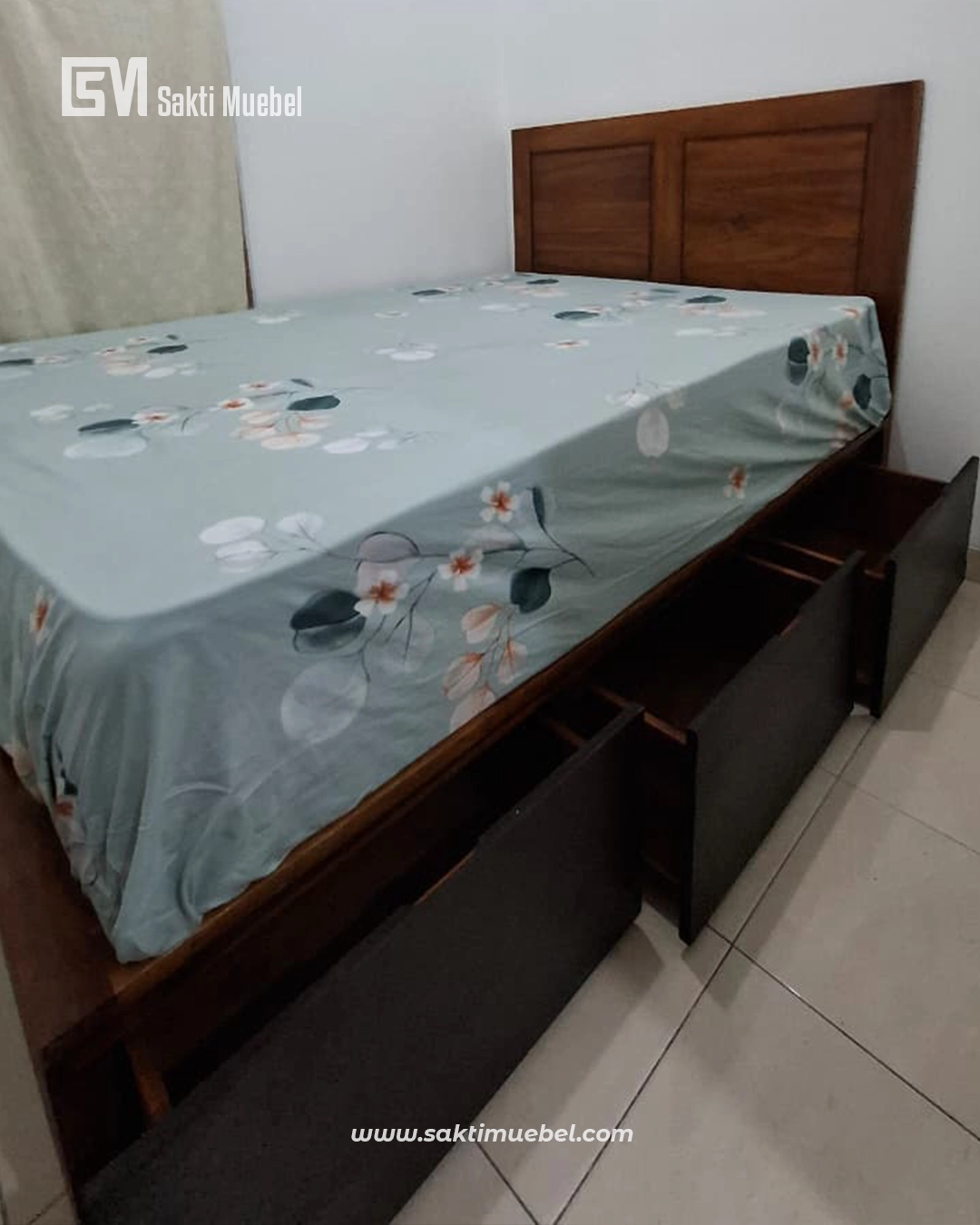 Bedframe Minimalis Teak - Gambar 7