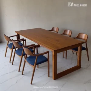 Set Meja Solid Teak Hirosima