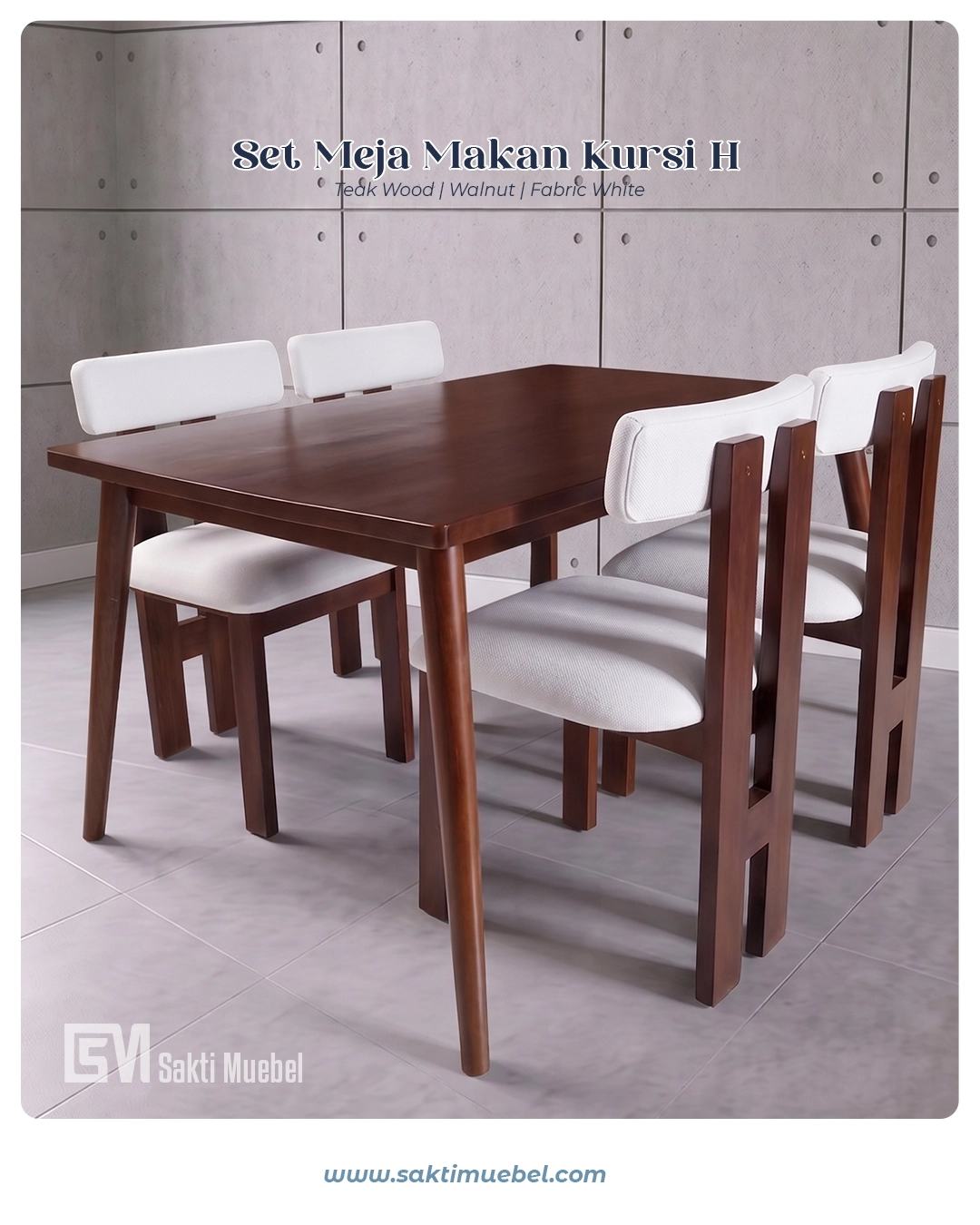 Set Meja Makan Kursi H