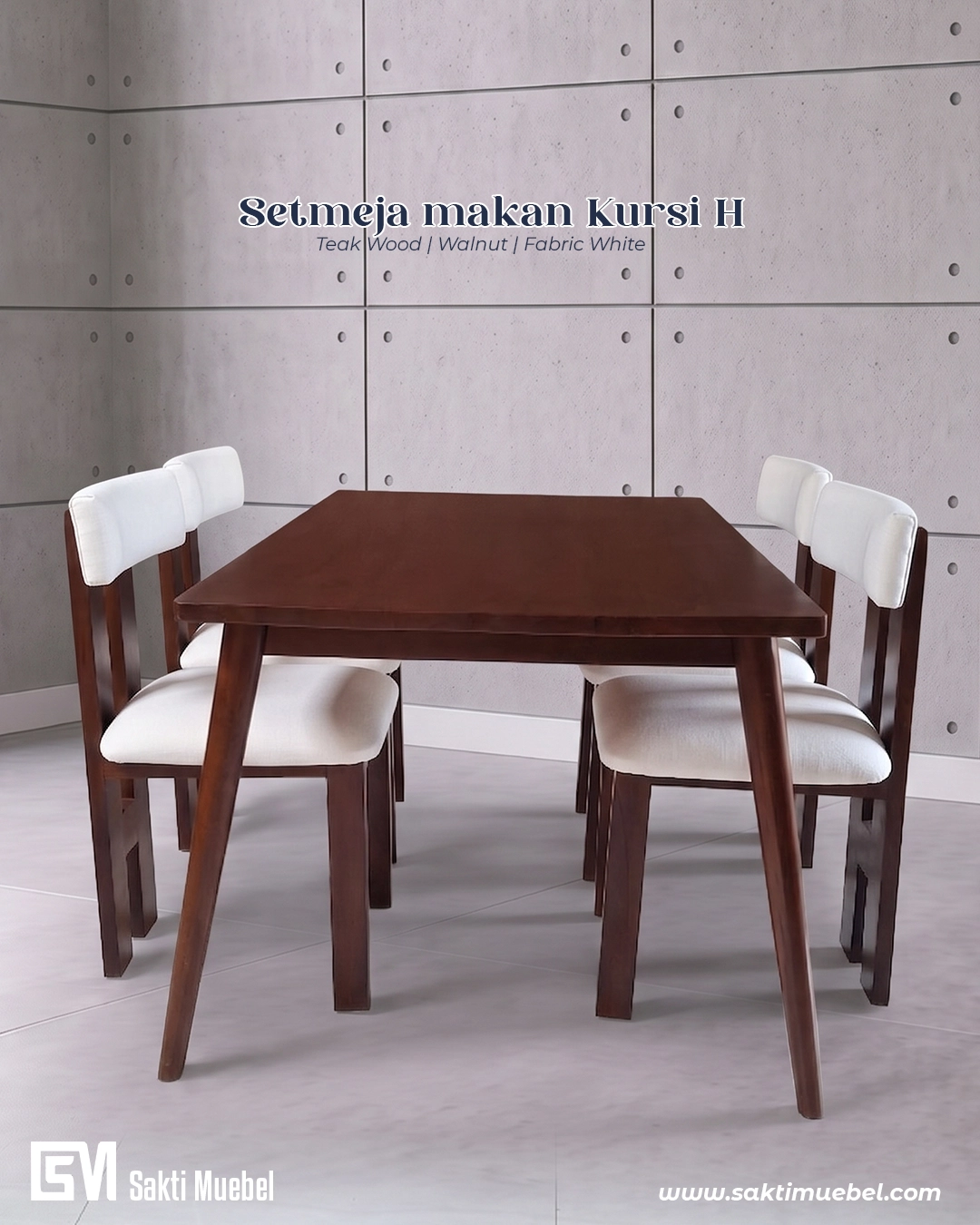 Set Meja Makan Kursi H - Gambar 3