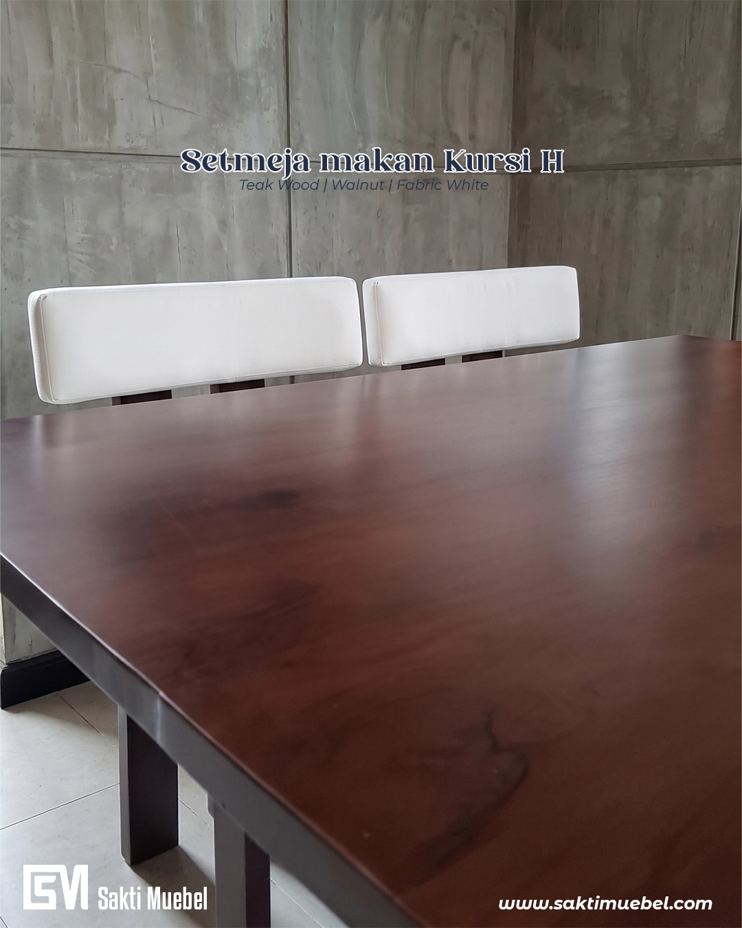Set Meja Makan Kursi H - Gambar 4